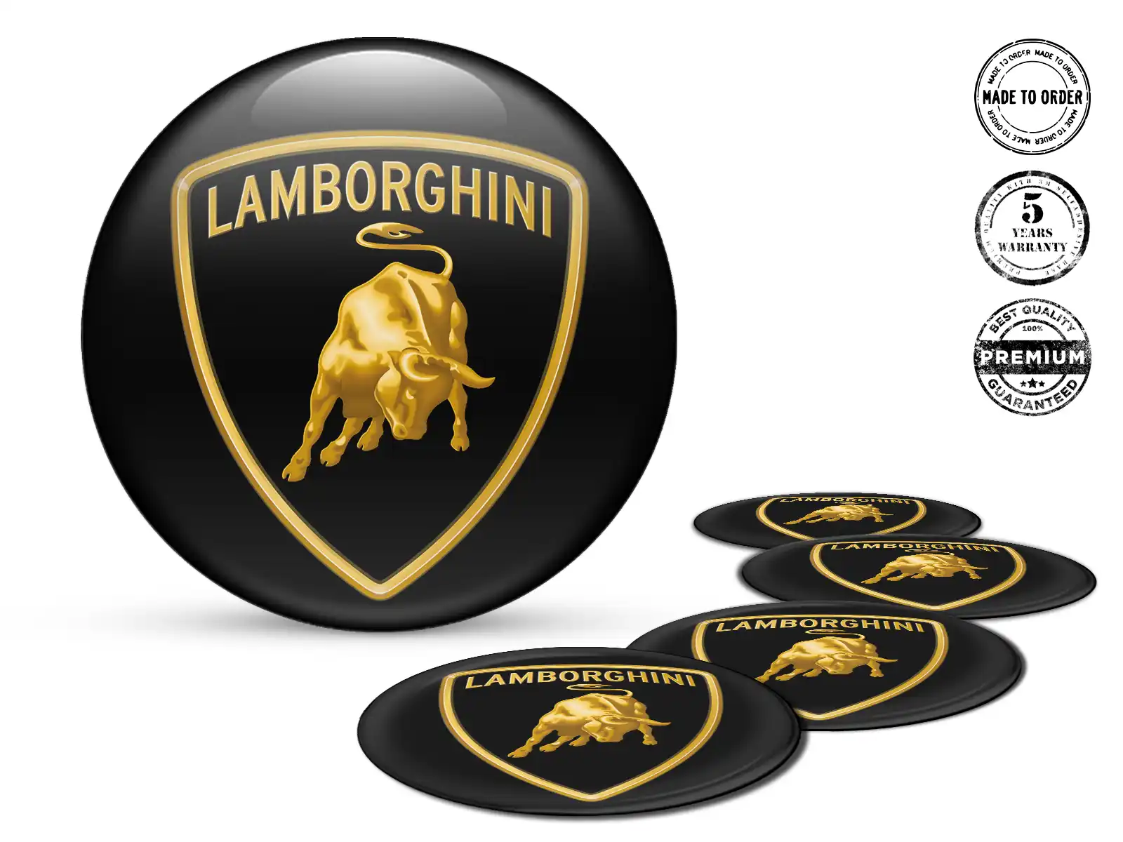 Lamborghini Pegatina Bombada Estilo Logos de Aro de Lujo